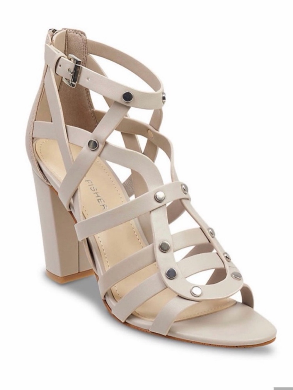 Marc Jacobs Women's Strappy Block Heel Sandals in Light Gray